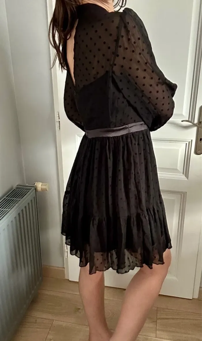 Robe noire chic & semi transparente – Naf Naf taille 38 - photo numéro 5