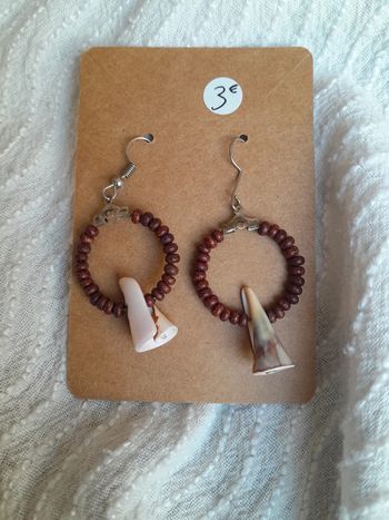 Boucle d'oreille coquillage