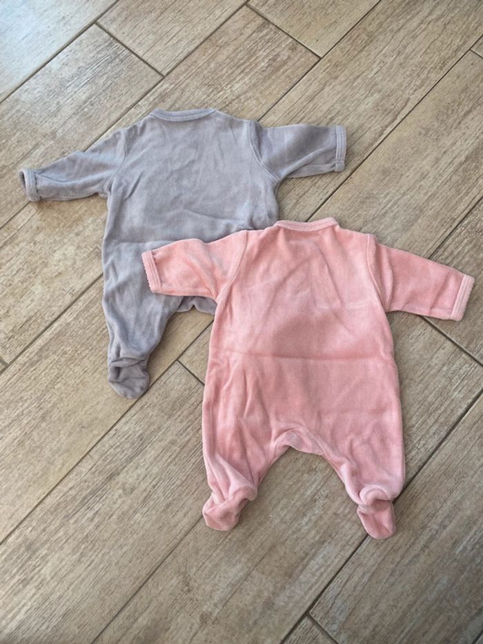 Lot x2 dors-bien gris et rose 0M Kiabi - photo numéro 2