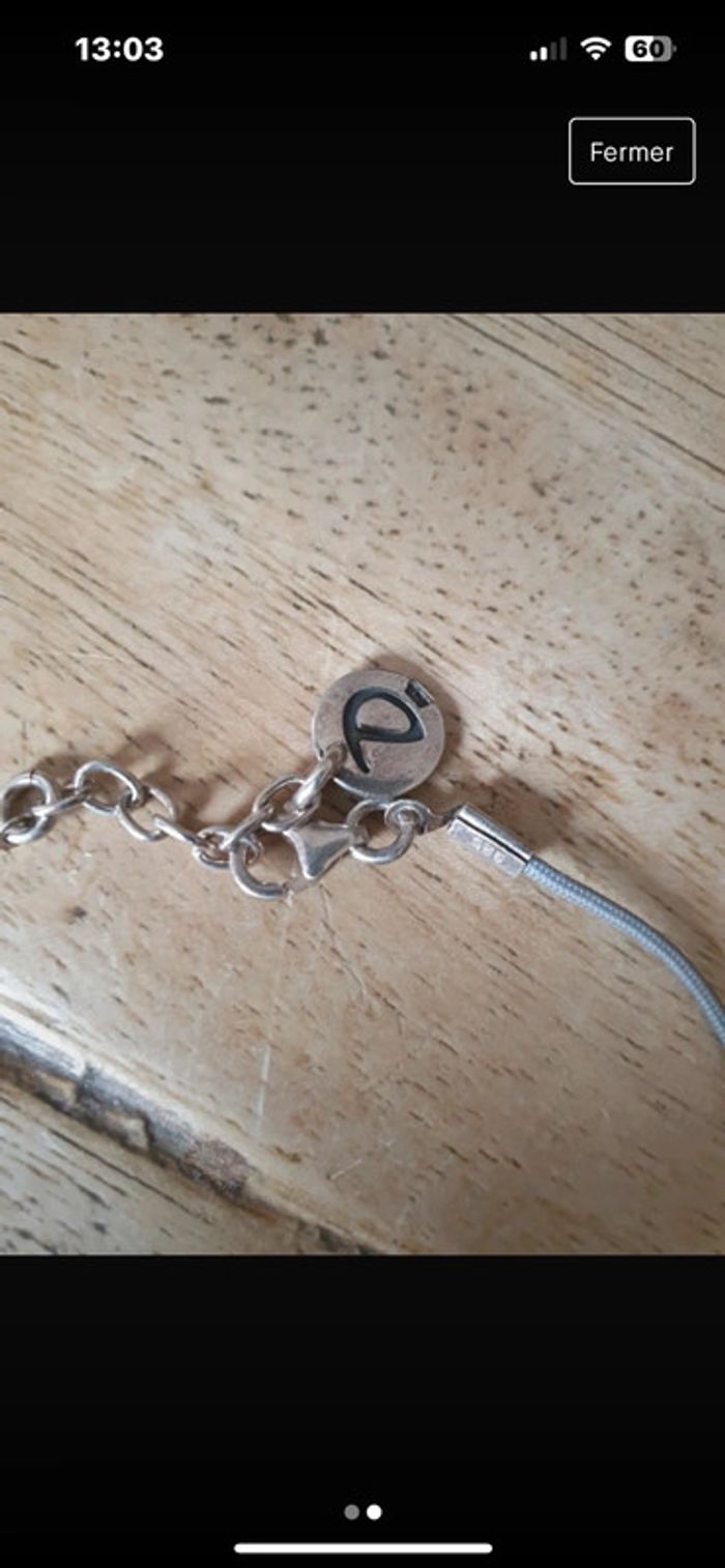 Collier doriane en argent papillon - photo numéro 2