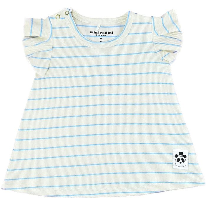 Mini Rodini Robe sans manche 1-3 mois en coton bio et élasthanne