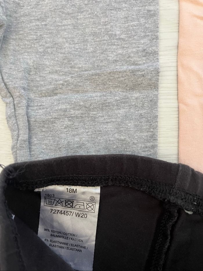Lot 3 legging coton 18mois - photo numéro 3
