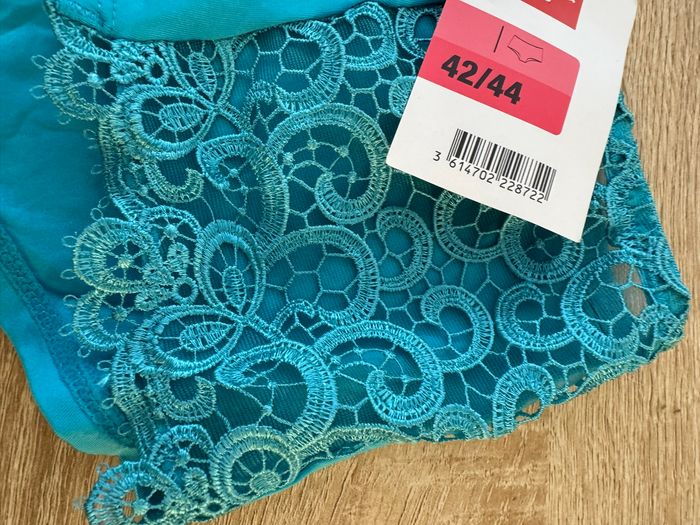 Ensemble lingerie soutien gorge et boxer turquoise Tissaia neuf - photo numéro 3