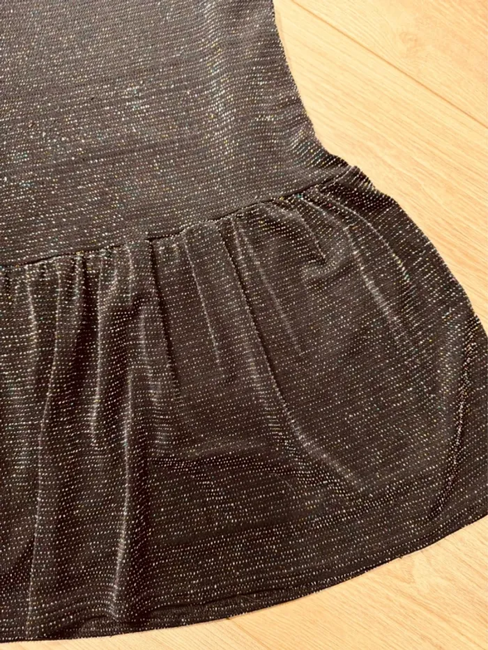 Taille 6 ans robe fête fille Tissaia noire dorée * scintillante * 🎄 - photo numéro 4