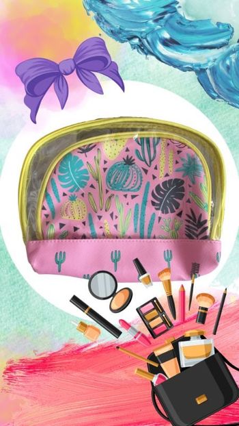 Lot de 2 trousses de toilette/à maquillage