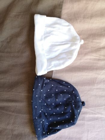 Lot 2 bonnets naissance - 3mois