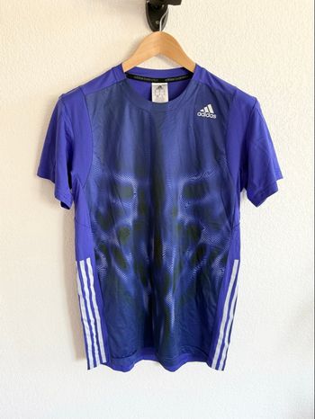 T-shirt homme Adidas Badminton bleu Taille M