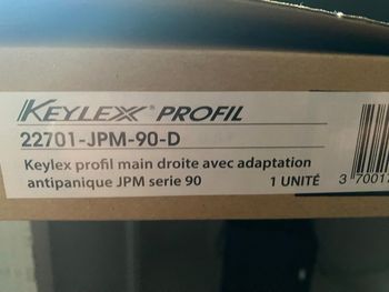 Poignee à code sécurisée Keylex profil