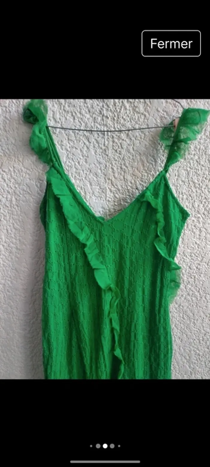 Robe verte T36 a bretelles neuve - photo numéro 3