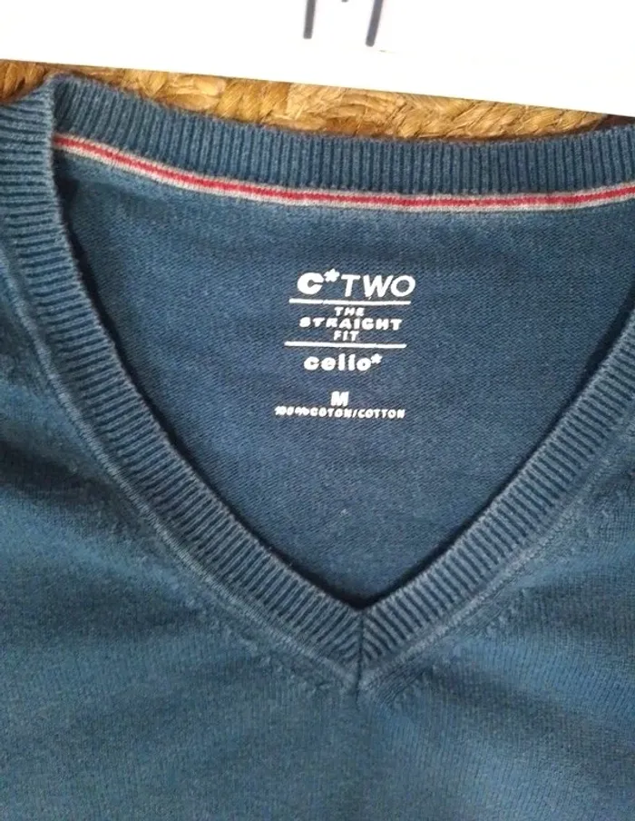 🧥 Pull fin bleu célio taille M - 100 %coton - photo numéro 3