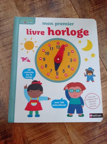 Livre éducatif horloge