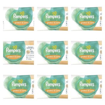 Lot de 9 paquets de Lingettes  Pampers Harmonie Protect & Care