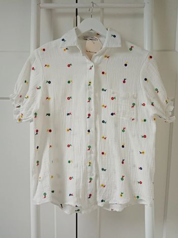 In April 1986. Blouse en gaze de coton