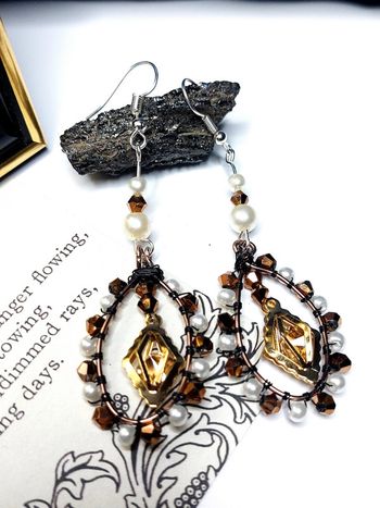 Magnifique paire de boucles d'oreilles en perles