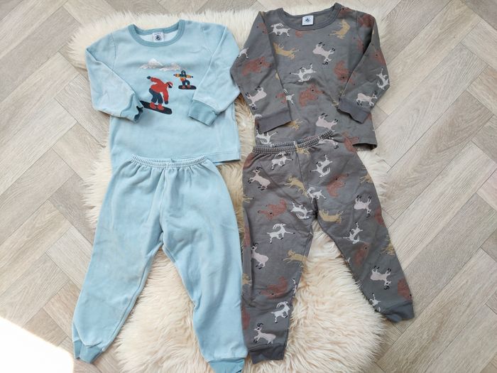 Lot de 2 pyjamas chauds Petit Bateau 3 ans