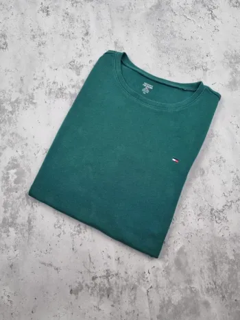 T-shirt Tommy Hilfiger vert sapin – Taille L Femme