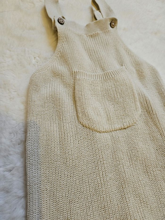 Barboteuse longue beige en laine 3 mois - photo numéro 2