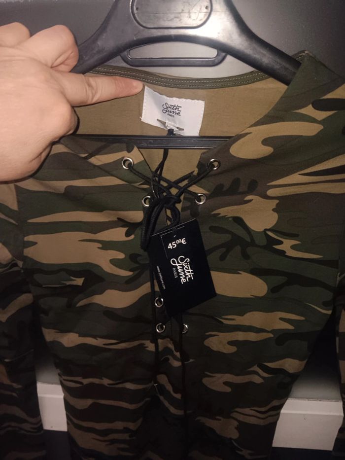 Robe camouflage S Sixth June neuve avec étiquette - photo numéro 3