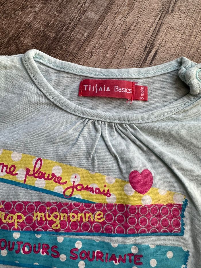 - Tee shirt Tissaia - 6 mois - Très bon état - photo numéro 2