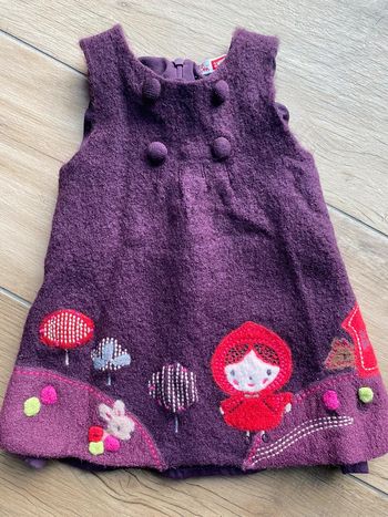 Robe 12 mois laine chaperon rouge DPAM