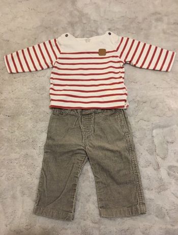 Ensemble pantalon et t-shirt manches longues - 9 mois