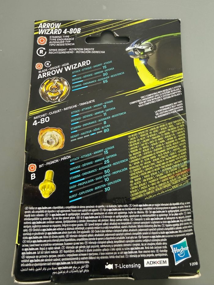 Toupie Beyblade X Arrow Wizard 4-80B + Lanceur - Takara Tomy de Hasbro - photo numéro 7