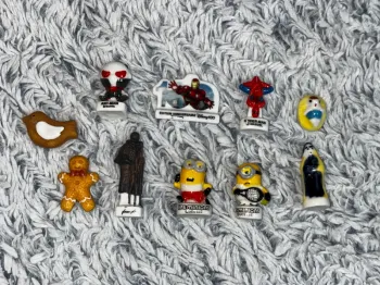 Lot de fèves, fève Jean No, fève Marvel, fève les minions