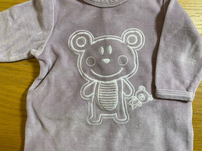 La Redoute Pyjama Grenouillère mauve Taille 3 mois - photo numéro 3