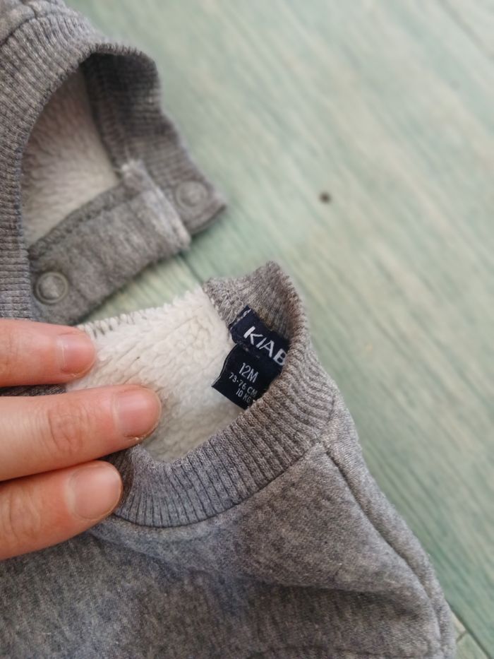 Pull gris lion 12mois - photo numéro 2