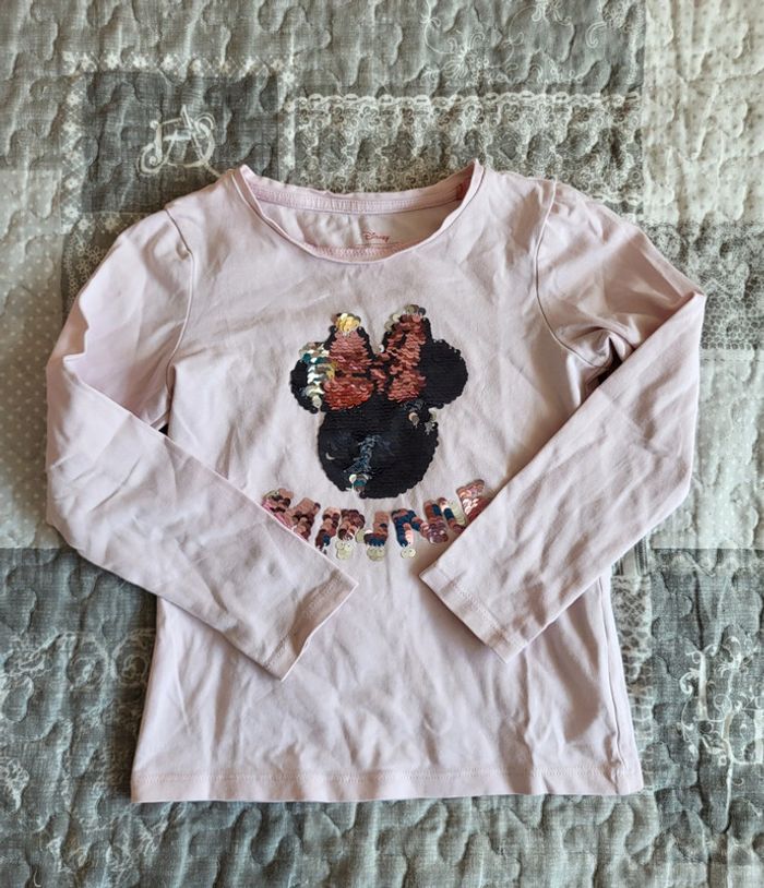 Tee shirt rose minnie 4 ans