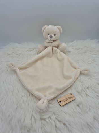 Doudou Mouchoir Ours Écru Tex 