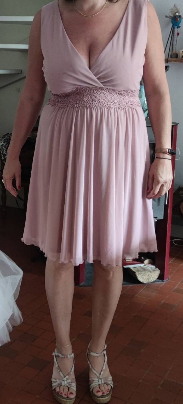 robe cérémonie été rose taille 40-42 body flirt - photo numéro 3