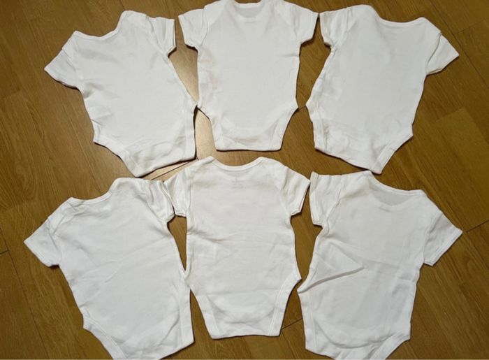 Lot de 6 bodies manches courtes 1 mois - photo numéro 2