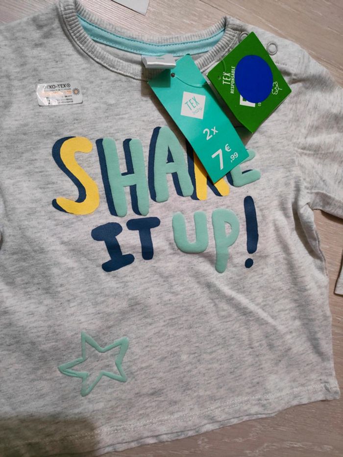 T-shirt à manches longues 18 mois garçon neuf - photo numéro 2