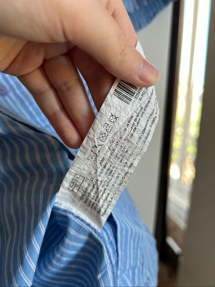 Chemise bleu à rayures Regular Fit Homme In Extenso Taille L - photo numéro 5