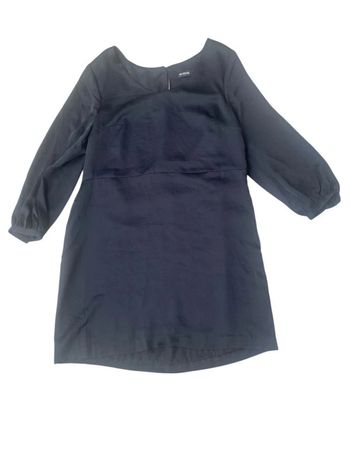 Robe satinée noire manches longues H&M Concious