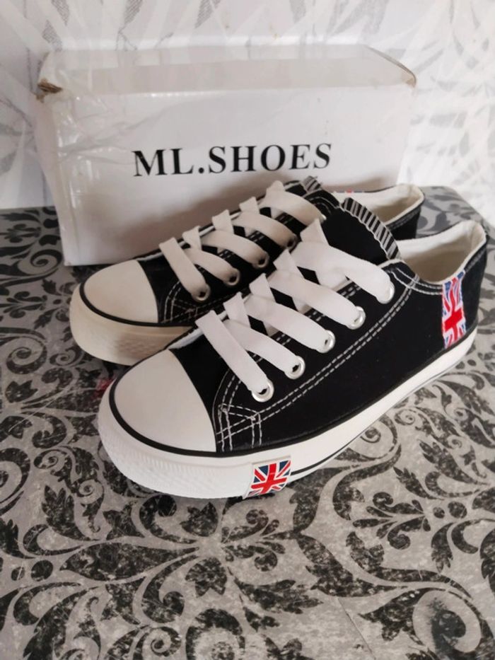 Baskets sneakers en toile enfant mixte pointure 29 - photo numéro 2