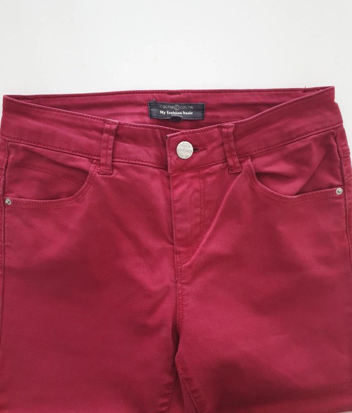 Pantalon skinny rouge cache cache - photo numéro 3