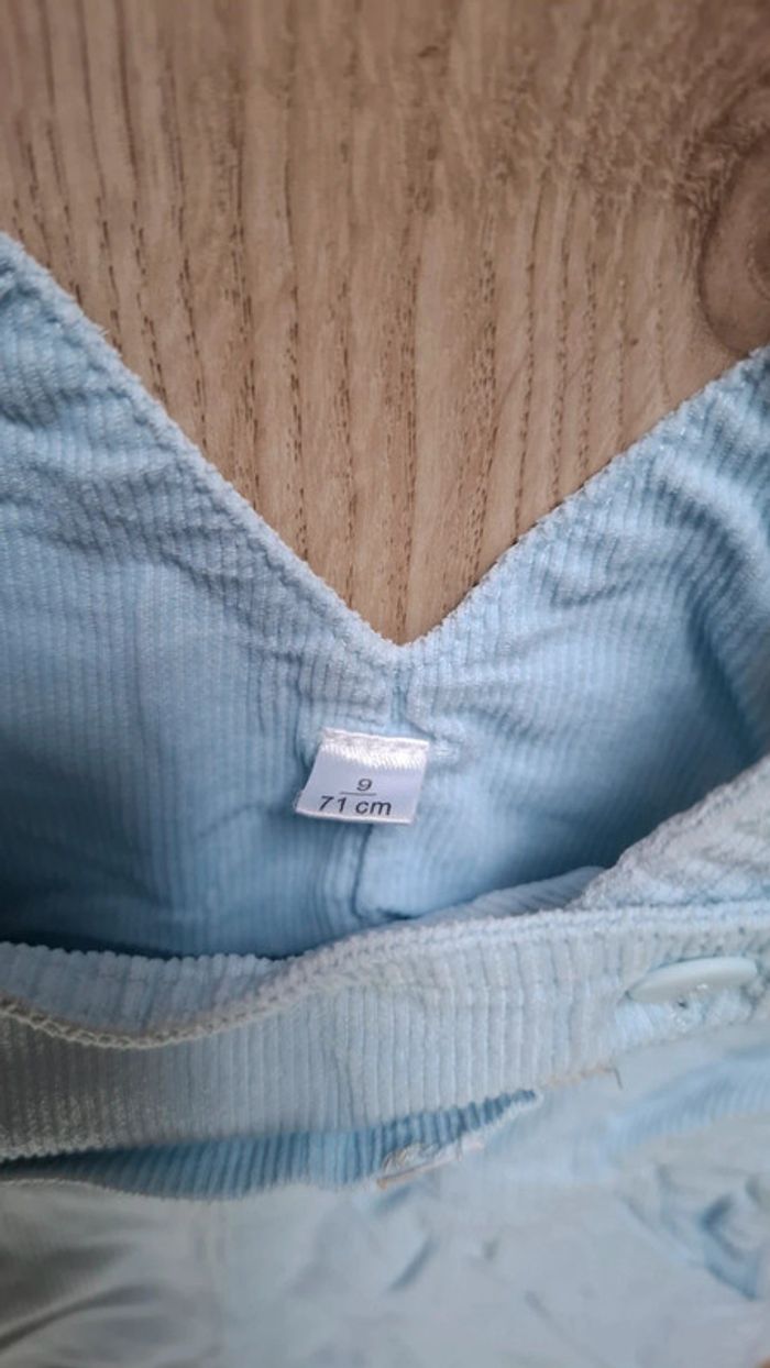 Salopette bleu ciel 9mois TBE - photo numéro 4