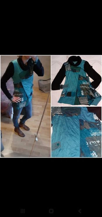 Pull col roulé asymétrique taille 36