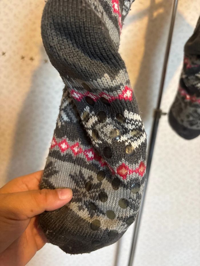 Chaussette anti dérapante fouree taille unique - photo numéro 3