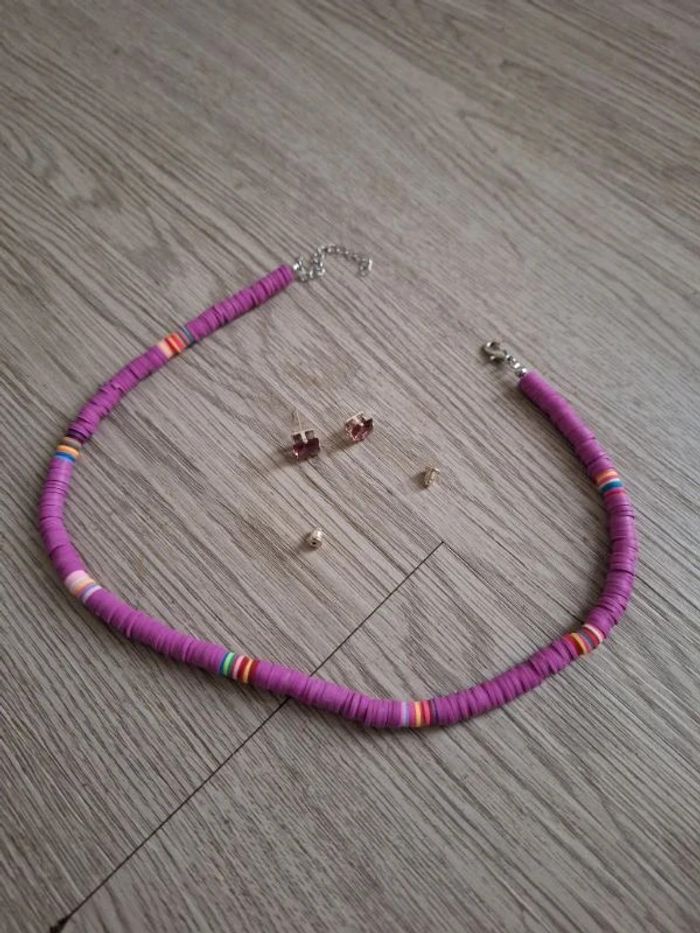 Collier et 1 paire de boucles d'oreilles neuf - photo numéro 6