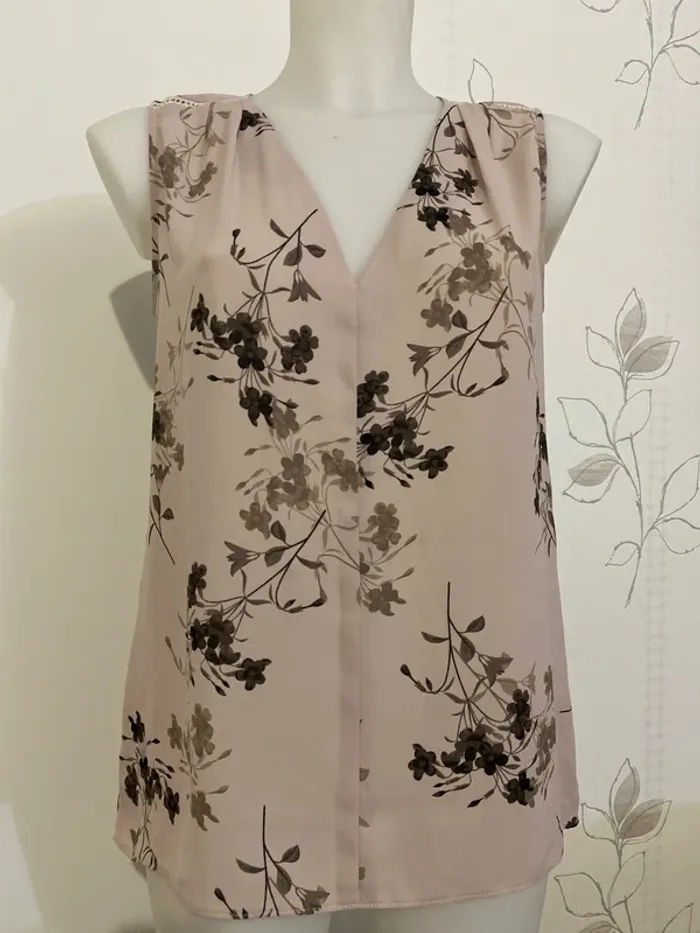 Top vieux rose fleuris Next Taille 36