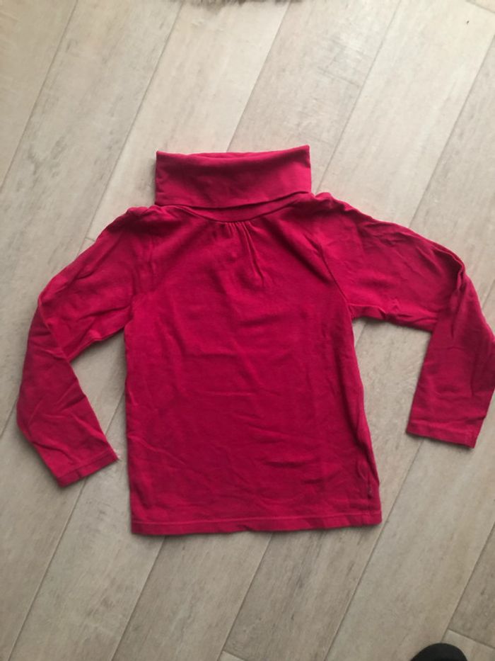 Tee-shirt col roulé fushia Okaïdi - photo numéro 2