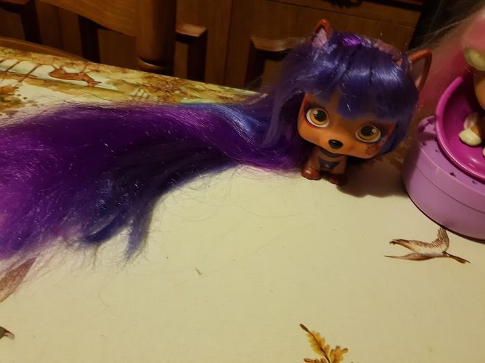 Lot 3 poupée à coiffer chien VIP Pets figurine Color Boost Alexia Maya + peluche Zigamazoos - photo numéro 2