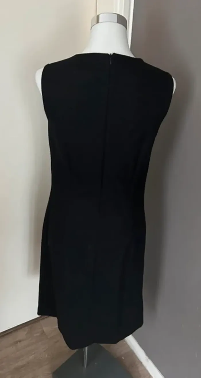 Référence robe sans manches pour l’hiver en laine noire femme, taille 38 - photo numéro 4