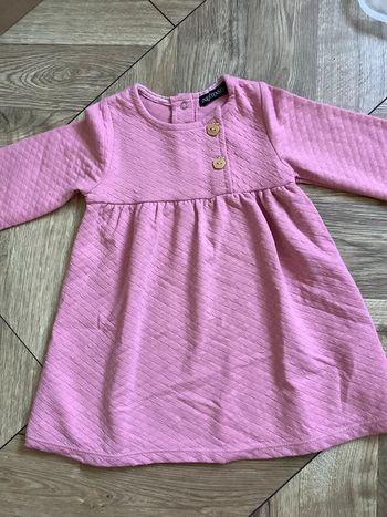 Robe rose matelassé in extenso 80 cm 12 mois