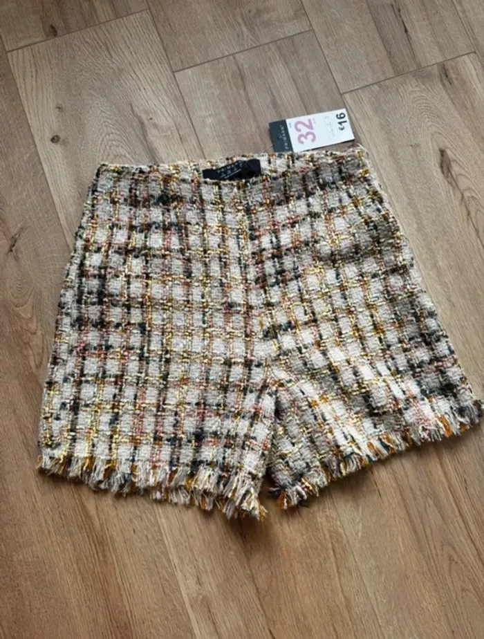 Short en tweed multicolore