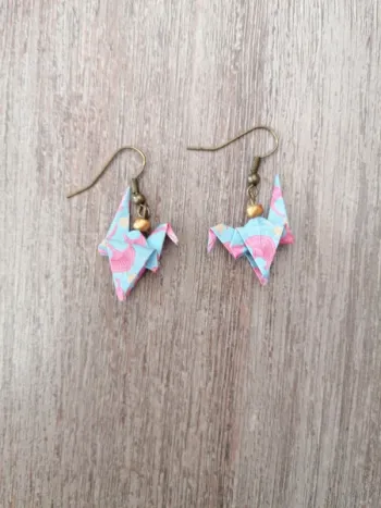 Boucles d'oreilles origami