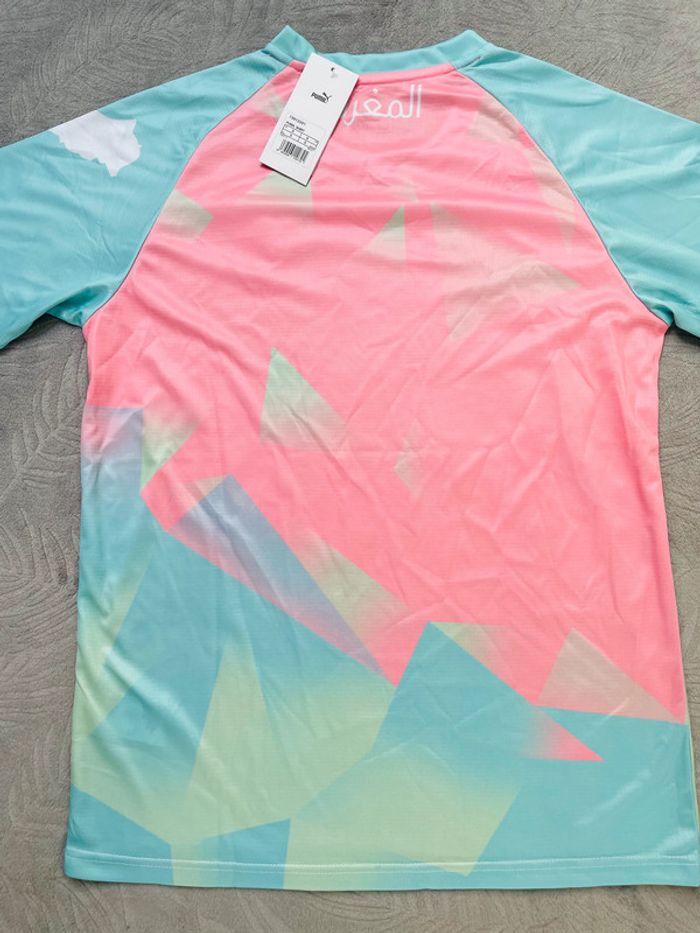 Maillot concept foot Maroc rose et bleu taille S - photo numéro 8